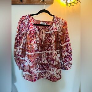 Womens Willa Story blouse . 3/4 length sleeves/ Beautiful for spring/summer. M.